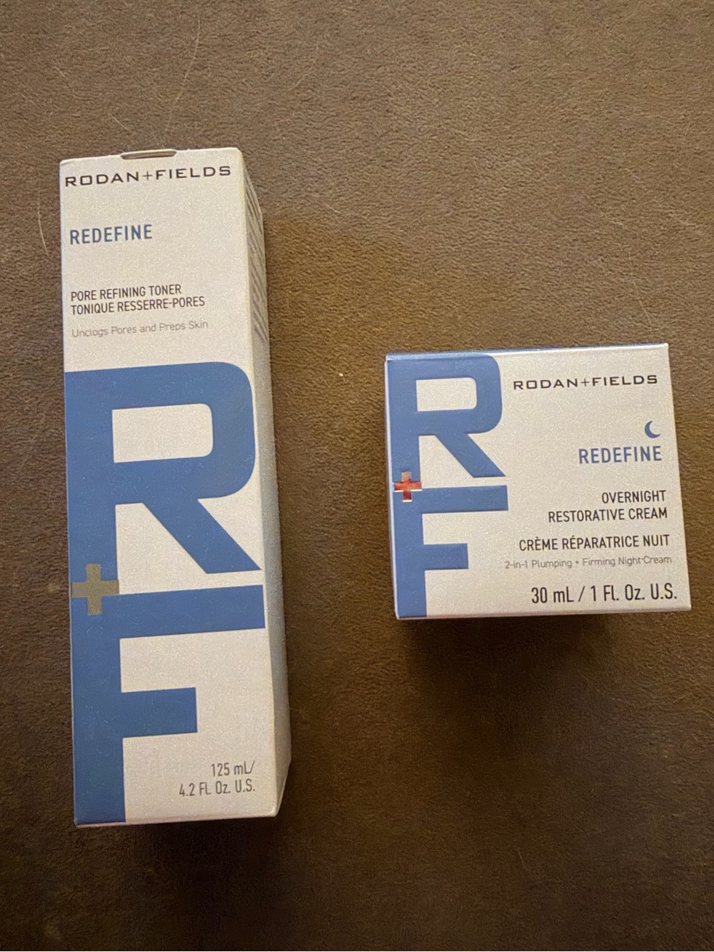 Rodan + Fields Redefine Toner & Overnight Cream - White & Blue